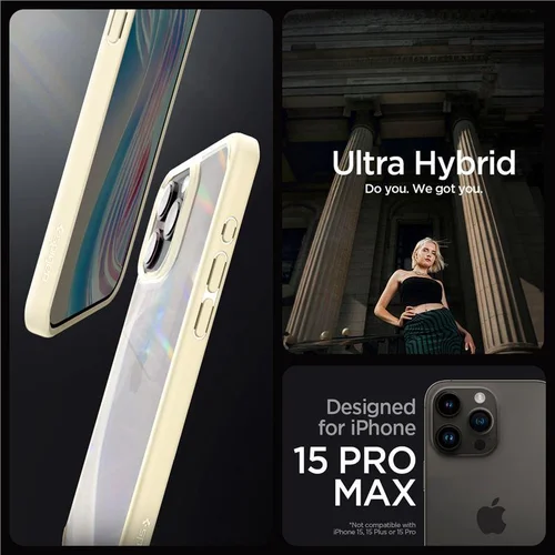 Spigen Crystal Hybrid dėklas iPhone 15 Pro Max, skaidrus bežinis image 1
