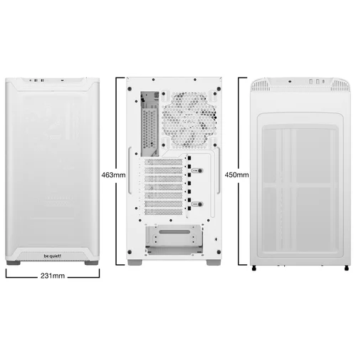 be quiet! PURE BASE 501 Airflow Window baltas Midi Tower image 2
