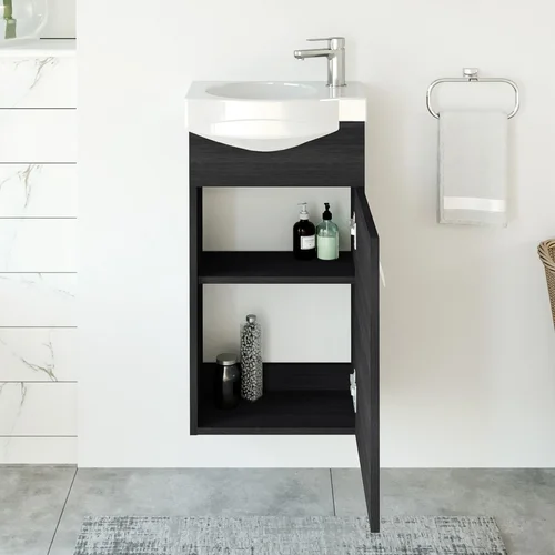 Apatinė pakabinama vonios spintelė Riva SA 40-11 Woodflow Ash image 2