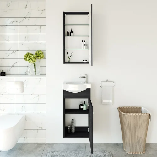 Apatinė pakabinama vonios spintelė Riva SA 40-11 Woodflow Ash image 3