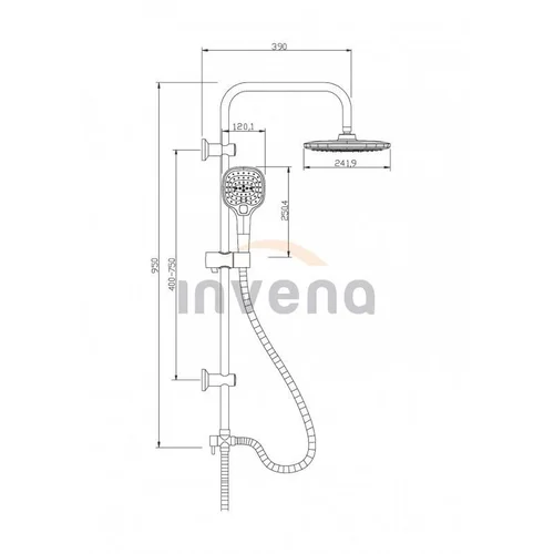 Invena Rotonda AU-27-K02-G Baltas Sidabro image 3