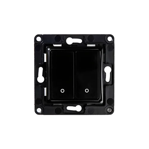 Shelly Wallswitch2Black 2 mygtukų jungiklis, juodas image 1