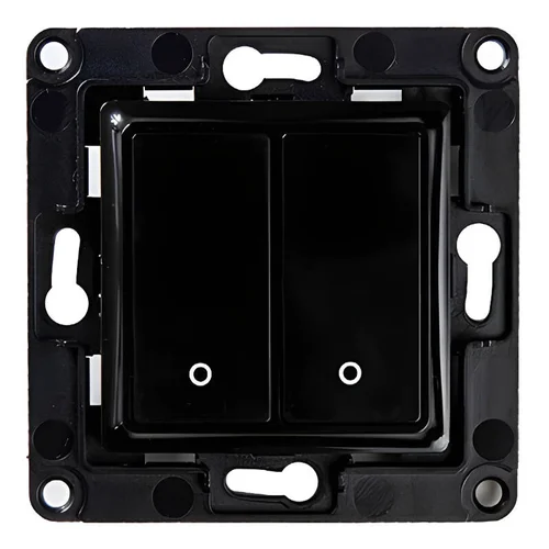 Shelly Wallswitch2Black 2 mygtukų jungiklis, juodas image 2