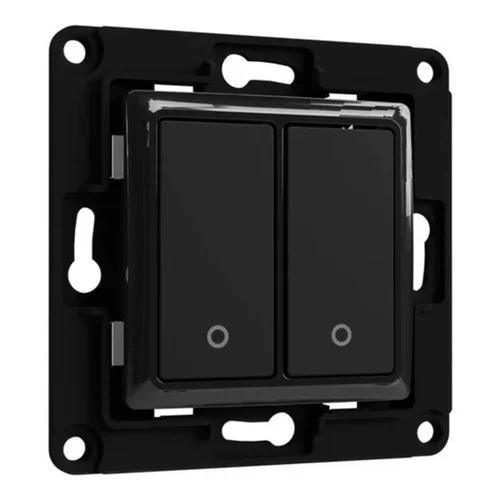 Shelly Wallswitch2Black 2 mygtukų jungiklis, juodas image 3