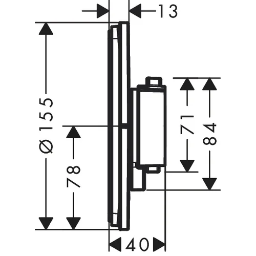 Hansgrohe ShowerSelect Comfort S 15562700 Potinkinis termostatinis maišytuvas Baltas matinis image 2