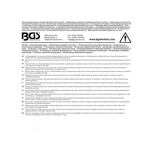 BGS technic 74441B plastikinių vamzdžių žirklių rinkinys, 8 vnt. image 3