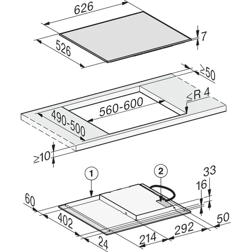 Miele KM 7361 FR indukcinė kaitlentė, 60 cm, Juoda image 3