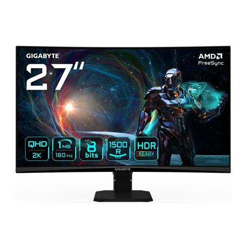 Gigabyte GS27QCA 27 col. QHD 180 Hz juodas monitorius image 1
