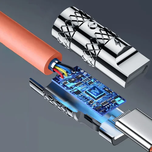 Dudao L24CL USB-C–Lightning 1 m, 30 W, oranžinis laidas image 3