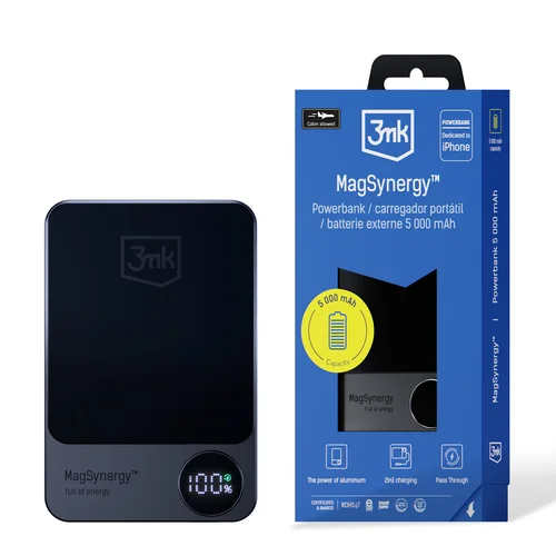 3mk MagSynergy 5000 mAh 18 W, juodas image 1