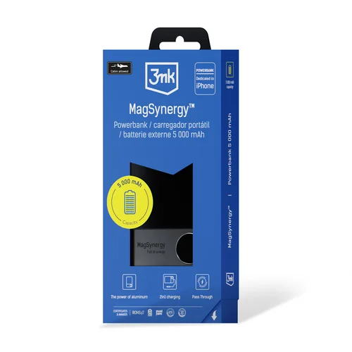 3mk MagSynergy 5000 mAh 18 W, juodas image 2