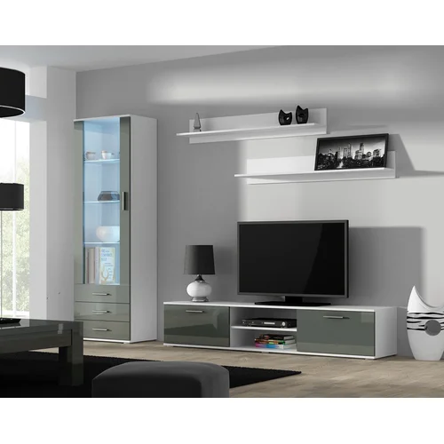 Cama SOHO S1 vitrina, balta/pilka image 3