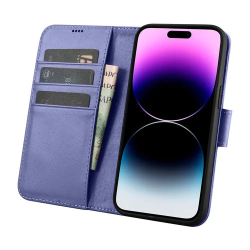 iCarer iPhone 14 Pro Max odinis 2-in-1 dėklas, šviesiai violetinis image 3