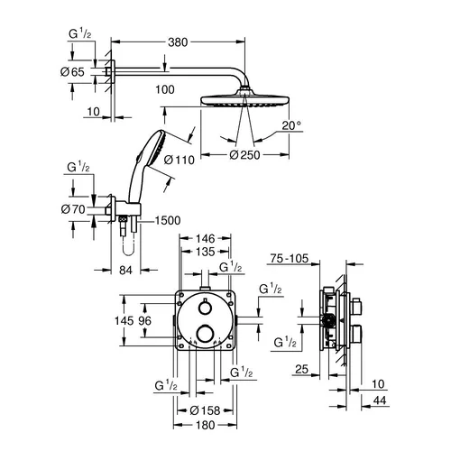 Grohe Tempesta 250 Dušo sistema 34872000 image 3