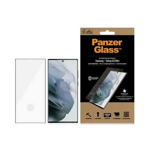PanzerGlass E2E apsauginis stiklas Samsung Galaxy S22 Ultra, juodas rėmas image 1