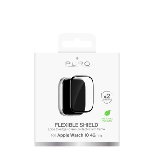 Puro ekrano apsauginė plėvelė Apple Watch 10/11 46 mm, juoda image 2