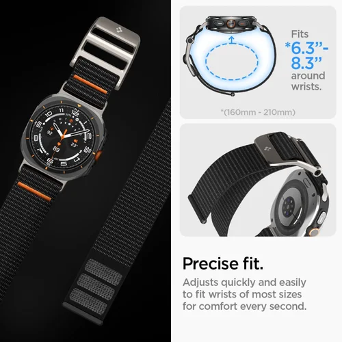 Spigen DuraPro dirželis Samsung Galaxy Watch Ultra 47 mm, juodas image 3