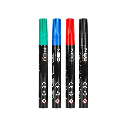 NEO TOOLS Storas statybinis žymeklis 4 spalvos, aliuminis, 4 vnt. image 1