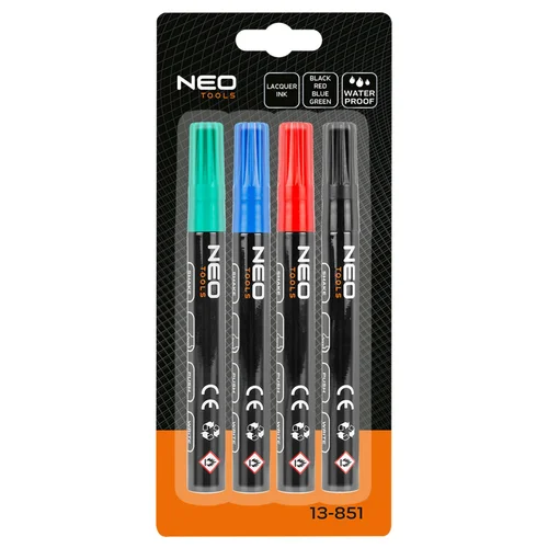 NEO TOOLS Storas statybinis žymeklis 4 spalvos, aliuminis, 4 vnt. image 2