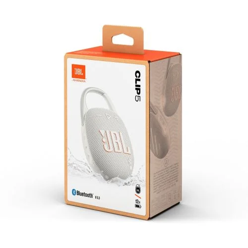 JBL Clip 5 Bluetooth garsiakalbis baltas image 1