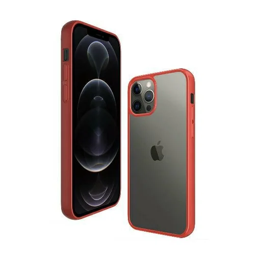 PanzerGlass ClearCase dėklas iPhone 12 Pro Max, skaidrus ir raudonas image 3