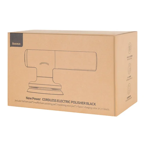 Baseus belaidė elektrinė poliravimo mašina 30 W, 4000 mAh, juoda image 3
