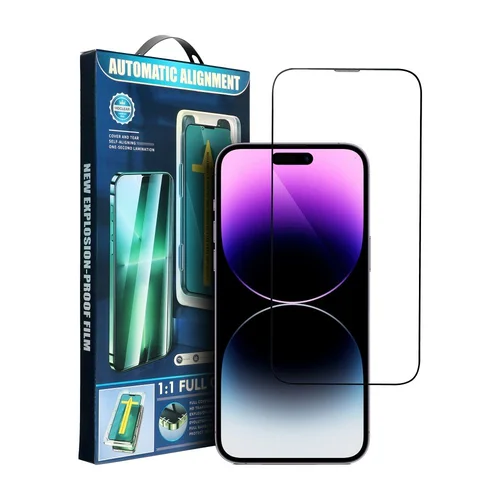 5D grūdinto stiklo apsauga iPhone XS Max / 11 Pro Max, juoda, su aplikatoriumi image 1