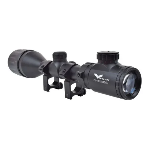 JS-Tactical 2,5–10x50 Mil-Dot šautuvo taikiklis, 22 mm bėgis image 1