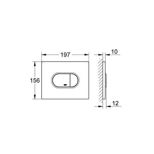Grohe Arena Cosmopolitan 38858000 WC nuleidimo mygtukas chromo image 2