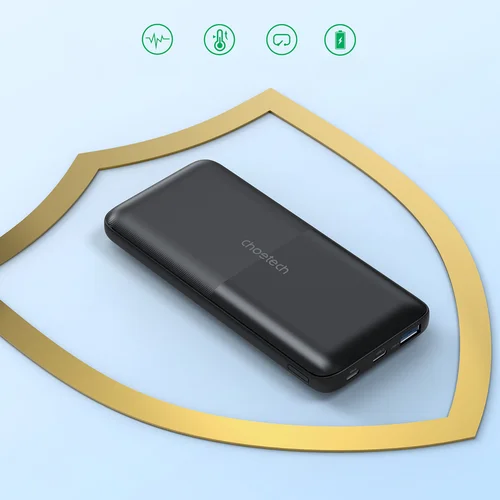 Choetech B654 išorinė baterija 10 000 mAh, 22,5 W, juoda image 3