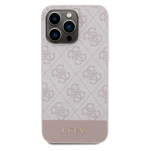Guess 4G Stripe dėklas iPhone 14 Pro, rožinis image 3