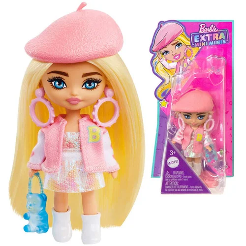 Barbie Extra Mini Minis HLN48 lėlė su berete image 1