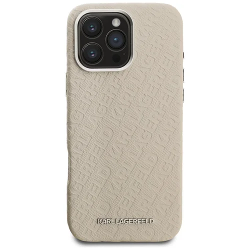 Karl Lagerfeld FW Stamped Karl MagSafe dėklas iPhone 16 Pro Max, šviesiai rudas image 3