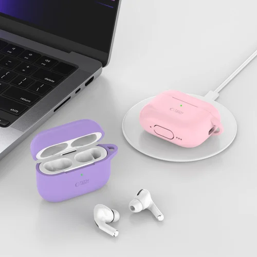 Tech-Protect silikoninis dėklas su kabliuku Apple AirPods Pro 1/2, mėlynas image 3