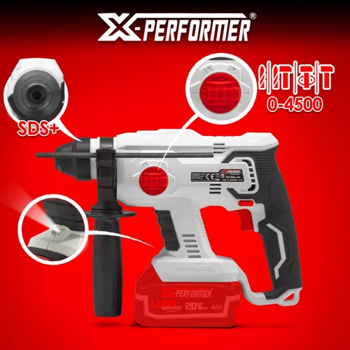 X-PERFORMER XPRH20LI-BL Akumuliatorinis gręžtuvas 20V image 2