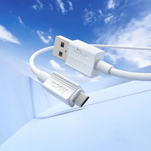 Hoco X107 USB-A–Micro USB kabelis, 1 m, baltas image 3