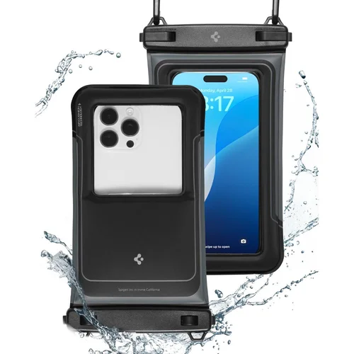 Spigen A611P 2 vnt. vandeniui atsparių dėklų rinkinys, matinė juoda image 1