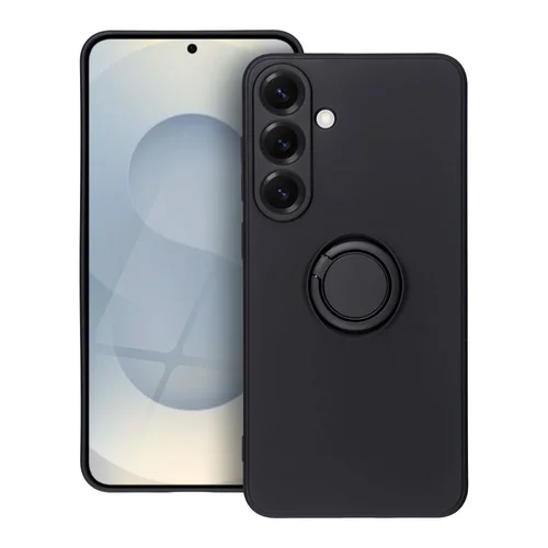Samsung S25 Plus juodas dėklas su žiedu image 1