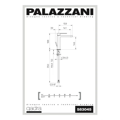 Maišytuvas praustuvui QADRA Palazzani image 2