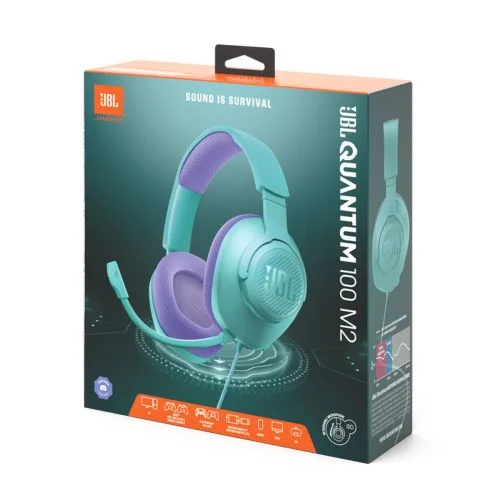 JBL Quantum 100M2 laidinės žaidimų ausinės, mėlynos image 1