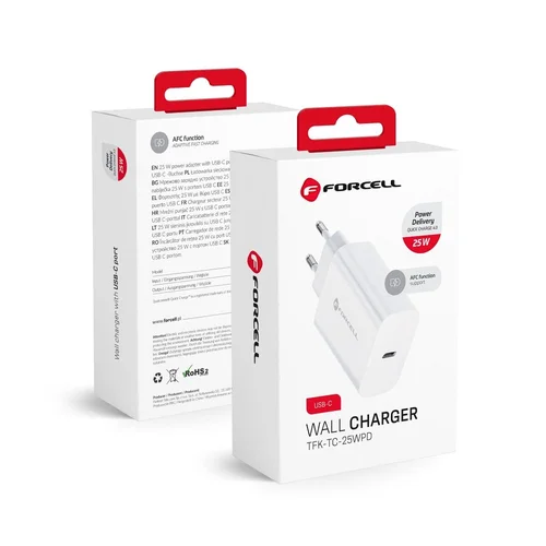 FORCELL F-ENERGY TFK-TC-25WPD 25 W baltas įkroviklis image 1