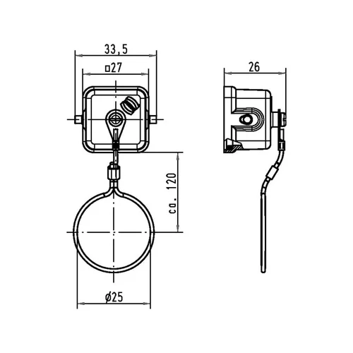 Harting HAN 3A F įdėklui metalinis dangtelis image 2
