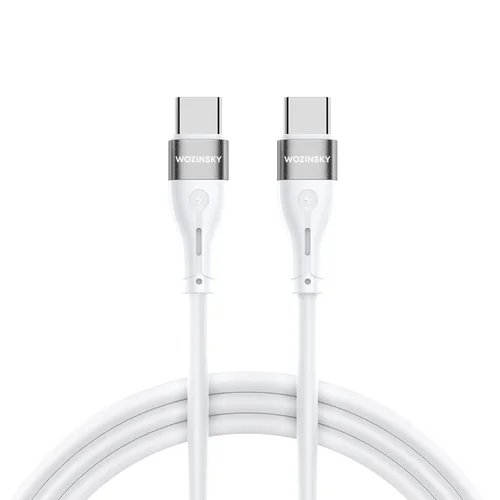 Wozinsky WSTCC1 USB-C–USB-C PD 65 W 1 m laidas, baltas image 1