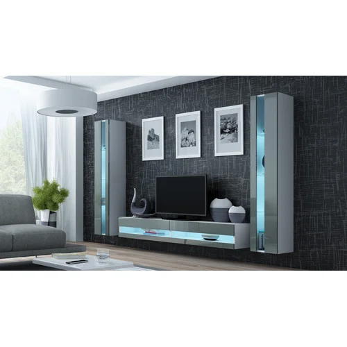 Cama VIGO NEW lentynų sistema 180 × 40 × 30 cm, balta/grafitinė image 3