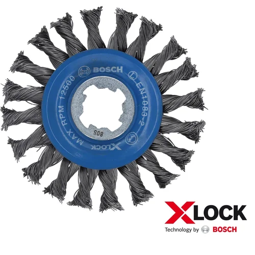 Bosch plieninis šepetys Heavy for metal 115 mm image 1