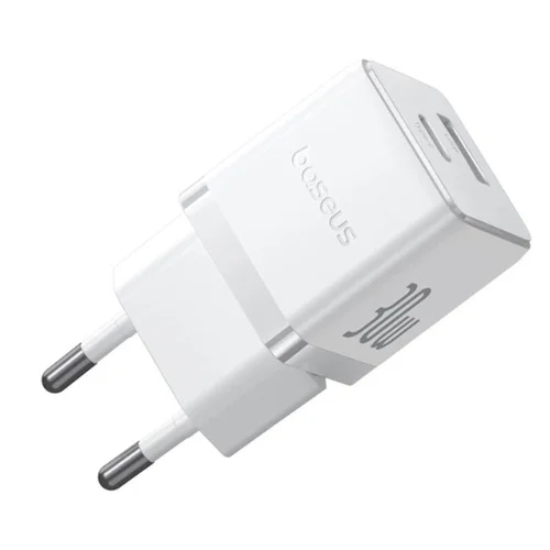 Baseus Palm 30W USB-C USB-A sieninis įkroviklis, baltas image 3