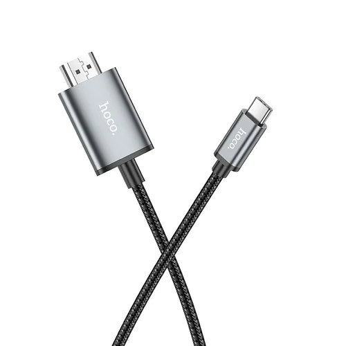 Hoco UA27 USB-C–HDMI kabelis 2 m 4K, pilkas image 2