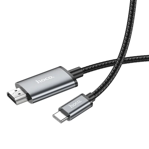 Hoco UA27 USB-C–HDMI kabelis 2 m 4K, pilkas image 3