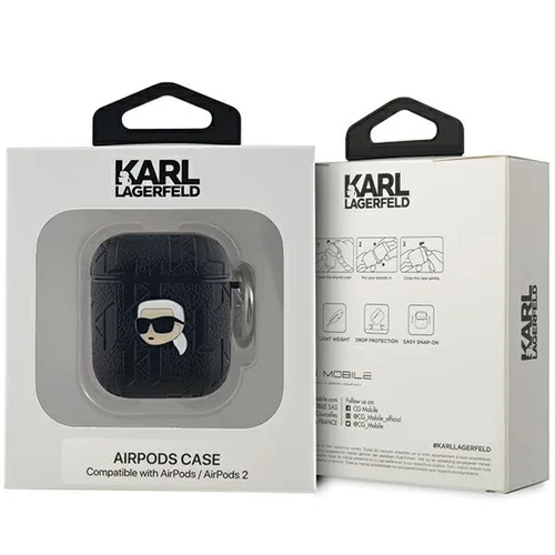Karl Lagerfeld Monogram Karl Head dėklas AirPods 1 / 2, juodas image 3