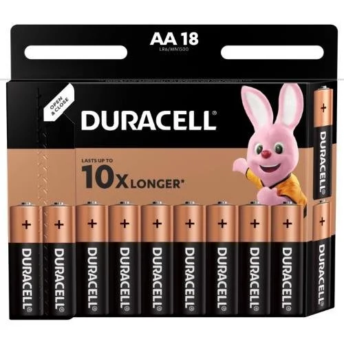 DURACELL AA/LR06 Elementai 1,5 V, 18 vnt. image 1
